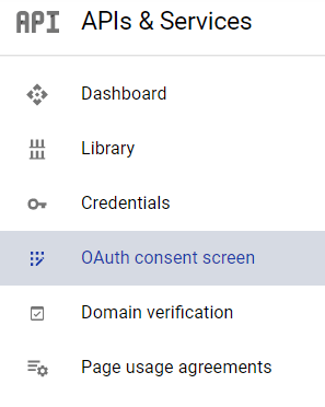 Menu lựa chọn sự đồng ý của Google OAuth.